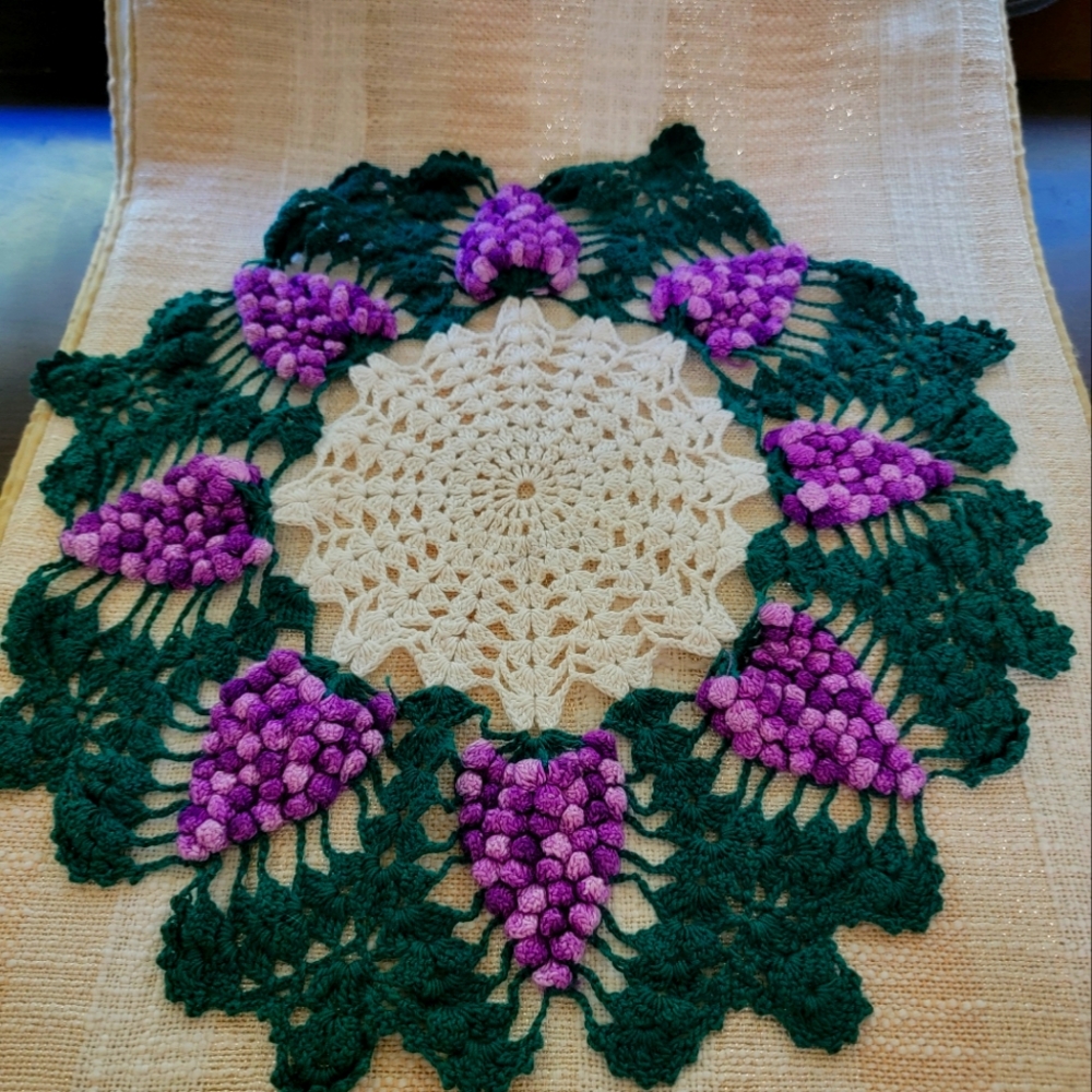 Hand made grape doiley